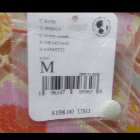 NWT FREE PEOPLE Carmella Ruffle Maxi Dress Tea Combo Medium - Picture 9 of 10